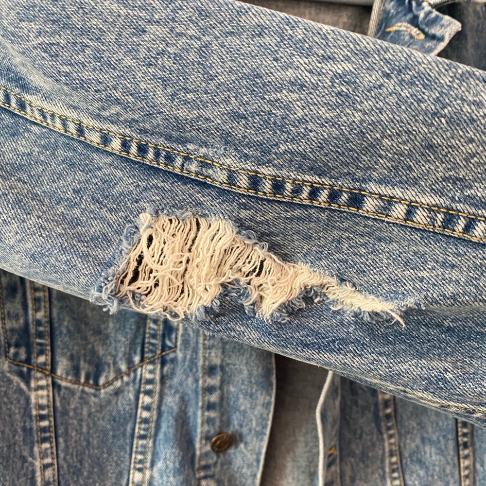 Agolde Blue Denim Jacket - Picture 5 of 6